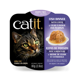 Catit Fish Dinner with Layer of Crab Flavor and Pumpkin 2.8 oz. I019773