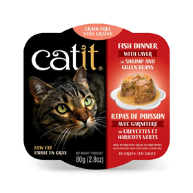 Catit Fish Dinner with Layer of Shrimp and Green Beans 2.8 oz. I019772