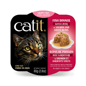 Catit Fish Dinner with Layer of Salmon & Green Beans 2.8 oz I019769