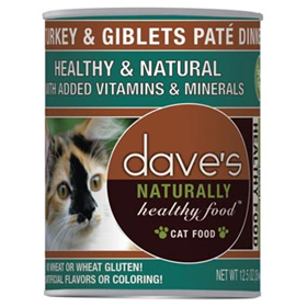 Dave’s Grain-Free Naturally Healthy Food Turkey & Giblets Dinner Can Food for Cats 12.5 oz I030735