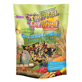 FM Brown‘s Tropical Carnival With ZOO-Vital Biscuits Cockatiel Bird Food 2.5 Lb Bag I001349