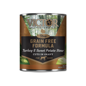 VICTOR Grain Free Formula Turkey and Sweet Potato Stew Cuts in Gravy for Dogs 13.2 oz. I024281