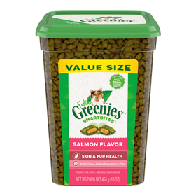 Feline Greenies SMARTBITES Skin & Fur Salmon 16 oz. I024356