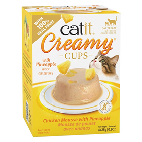 Catit Creamy Cups Chicken Mousse with Pineapple 4pk I032244